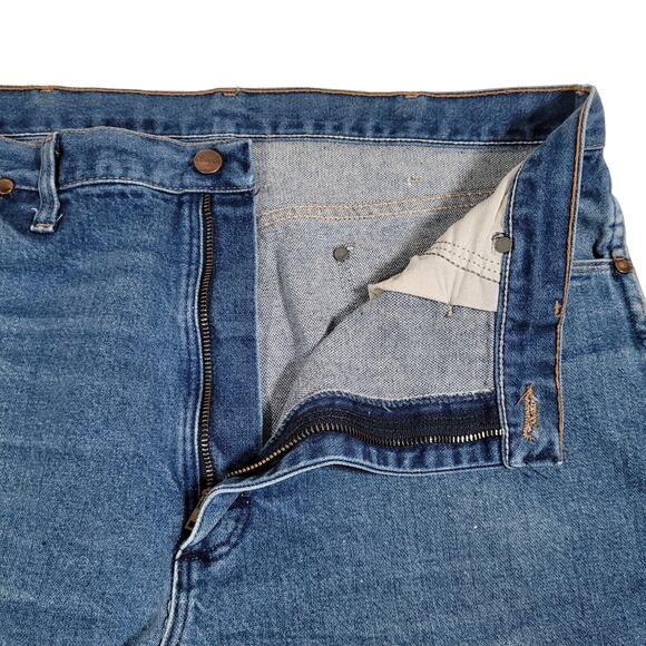 Wrangler Denim Blue Jeans Measure 38x34  13MWZ Cowboy Rodeo Western - Picture 3 of 14